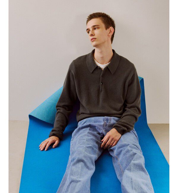 ADAM ET ROPE'「12GG カシミヤ ニット ポロシャツ」|ポロシャツ|