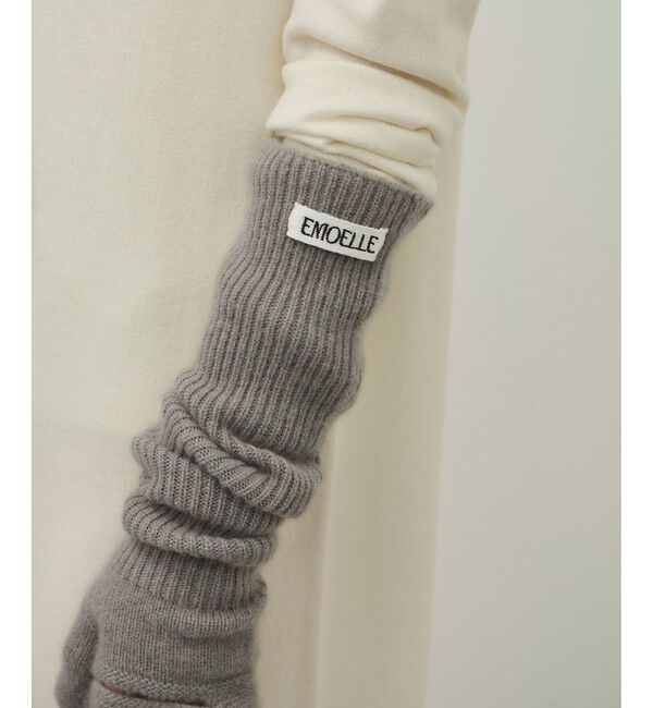 ADAM ET ROPE'「【EMOELLE】カシミヤロングニットグローブ」|手袋|