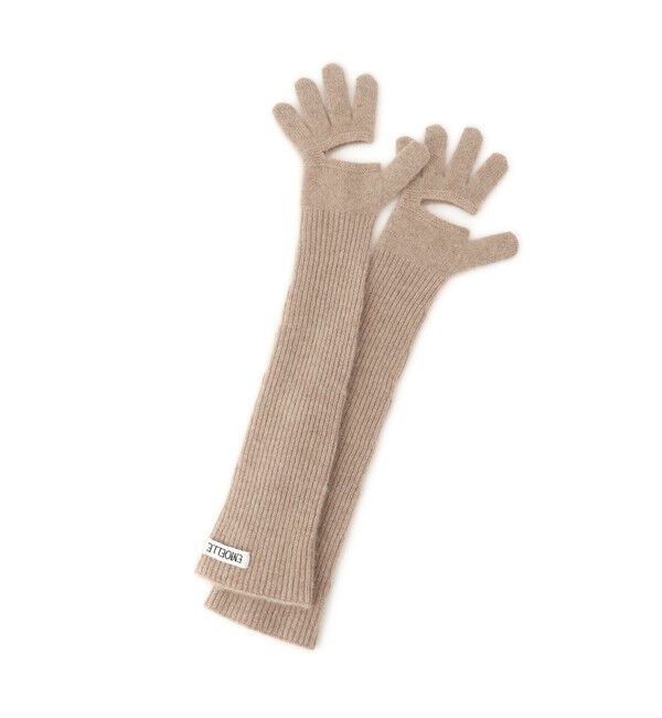 ADAM ET ROPE'「【EMOELLE】カシミヤロングニットグローブ」|手袋|