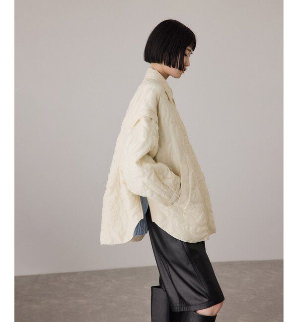 ADAM ET ROPE'「2WAYキルティングシャツジャケット」|ブルゾン・スタジャン|