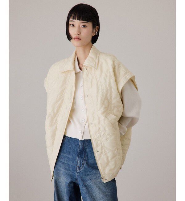 ADAM ET ROPE'「2WAYキルティングシャツジャケット」|ブルゾン・スタジャン|