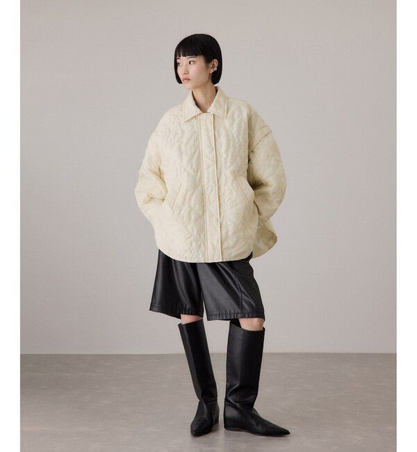 ADAM ET ROPE'「2WAYキルティングシャツジャケット」|ブルゾン・スタジャン|