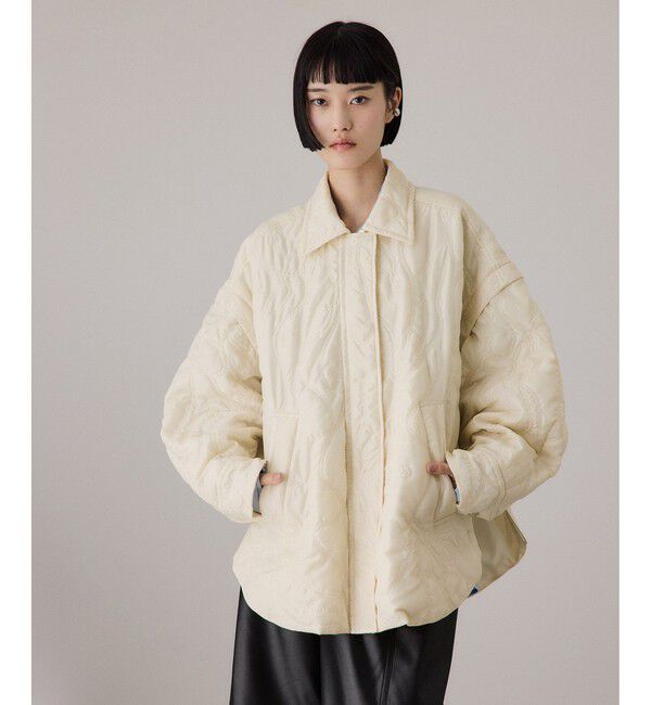 ADAM ET ROPE'「2WAYキルティングシャツジャケット」|ブルゾン・スタジャン|