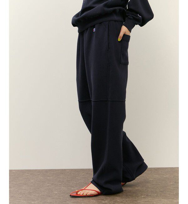 ADAM ET ROPE'「【Champion for ADAM ET ROPE'】別注 SWEAT WIDE PANTS」|チノ|
