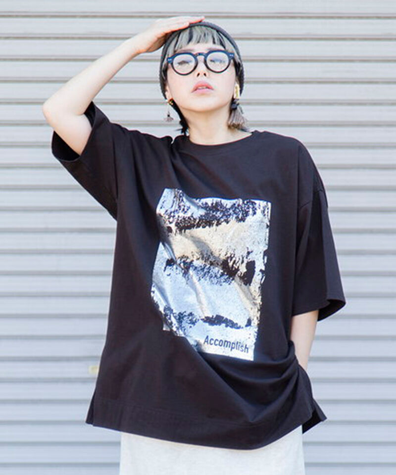 「箔プリントTシャツ」|Tシャツ・カットソー|CHARCOAL