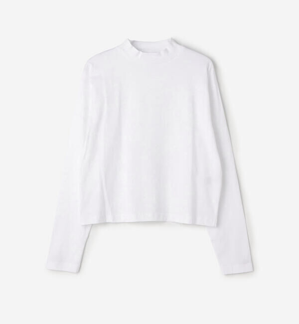 handvaerk「handvaerk | 60/2 ハイネック長袖Tシャツ WOMEN」|Tシャツ・カットソー|WHITE