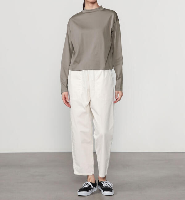 handvaerk「handvaerk | 60/2 ハイネック長袖Tシャツ WOMEN」|Tシャツ・カットソー|