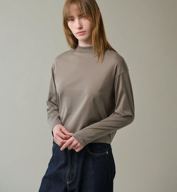 handvaerk「handvaerk | 60/2 ハイネック長袖Tシャツ WOMEN」|Tシャツ・カットソー|