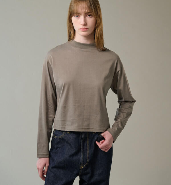 handvaerk「handvaerk | 60/2 ハイネック長袖Tシャツ WOMEN」|Tシャツ・カットソー|