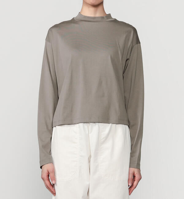 handvaerk「handvaerk | 60/2 ハイネック長袖Tシャツ WOMEN」|Tシャツ・カットソー|