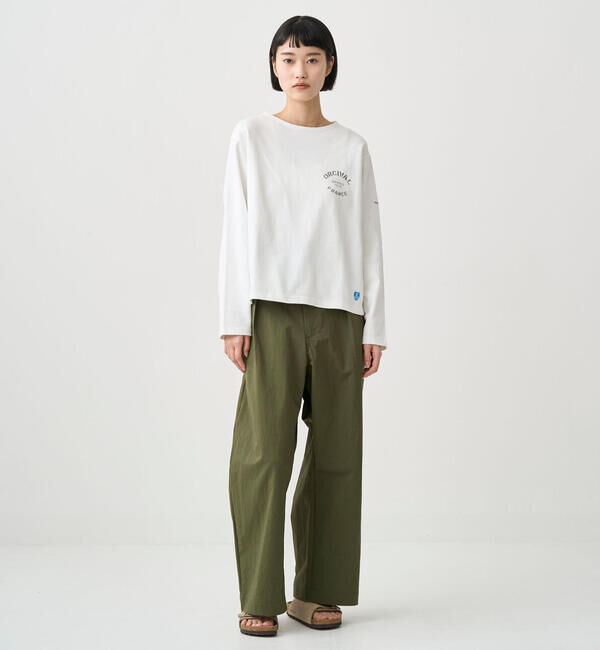 ORCIVAL「ORCIVAL | コットンロード クルーネック ロゴプリントバスクシャツ WOMEN」|Tシャツ・カットソー|