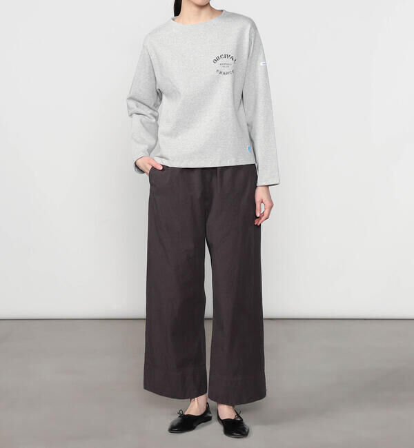 ORCIVAL「ORCIVAL | コットンロード クルーネック ロゴプリントバスクシャツ WOMEN」|Tシャツ・カットソー|