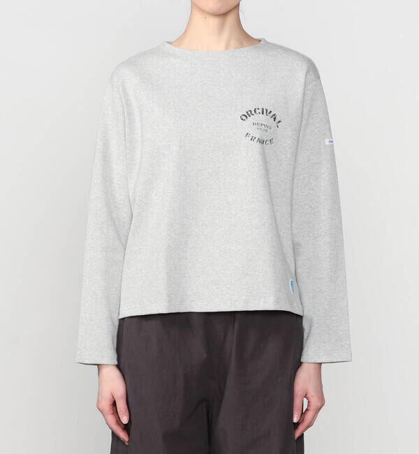ORCIVAL「ORCIVAL | コットンロード クルーネック ロゴプリントバスクシャツ WOMEN」|Tシャツ・カットソー|