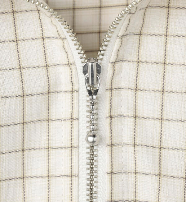 GYMPHLEX「Gymphlex | ハーフジップ 長袖チェックシャツ WOMEN」|シャツ・ブラウス|