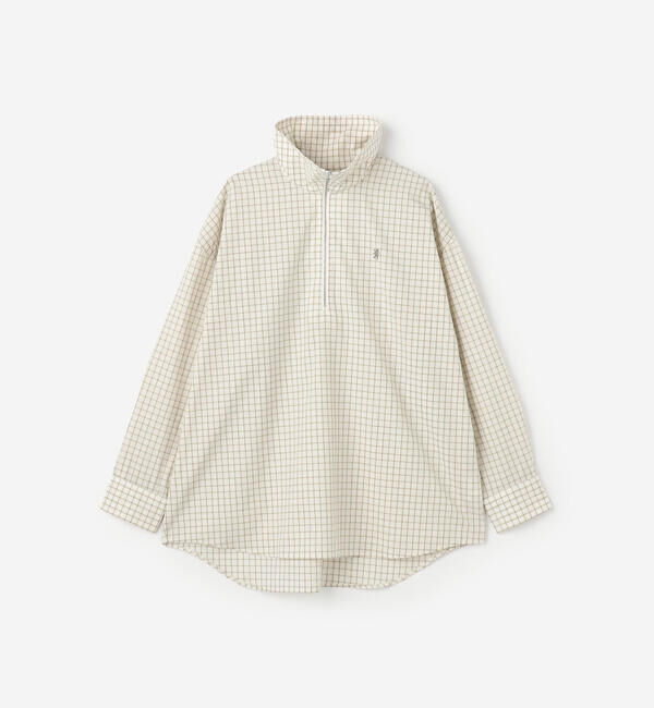 GYMPHLEX「Gymphlex | ハーフジップ 長袖チェックシャツ WOMEN」|シャツ・ブラウス|