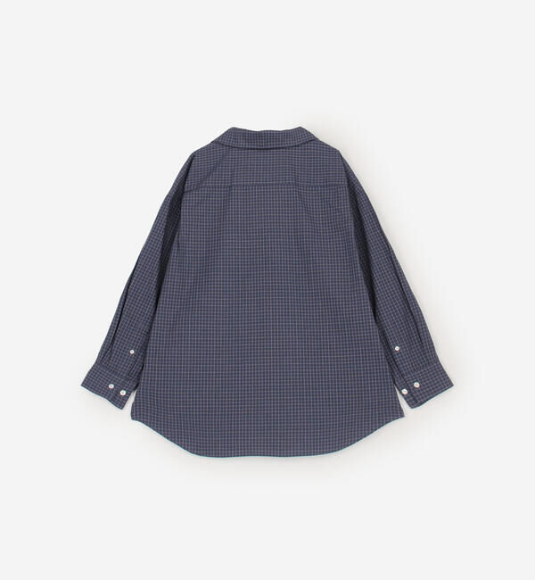 GYMPHLEX「Gymphlex | コットン ハーフジップ 長袖チェックシャツ WOMEN」|シャツ・ブラウス|