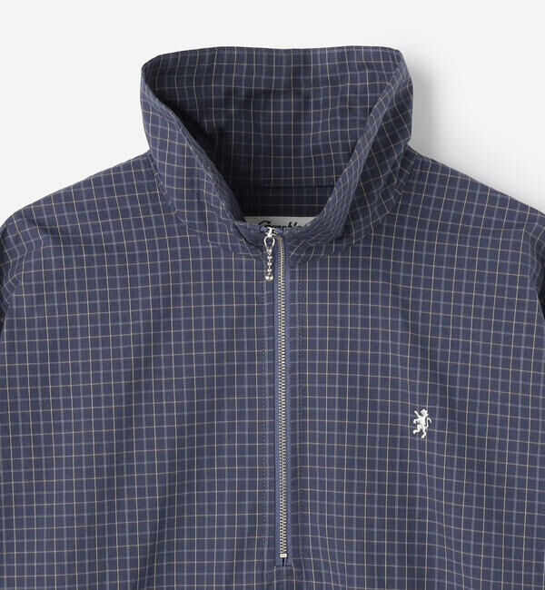 GYMPHLEX「Gymphlex | コットン ハーフジップ 長袖チェックシャツ WOMEN」|シャツ・ブラウス|