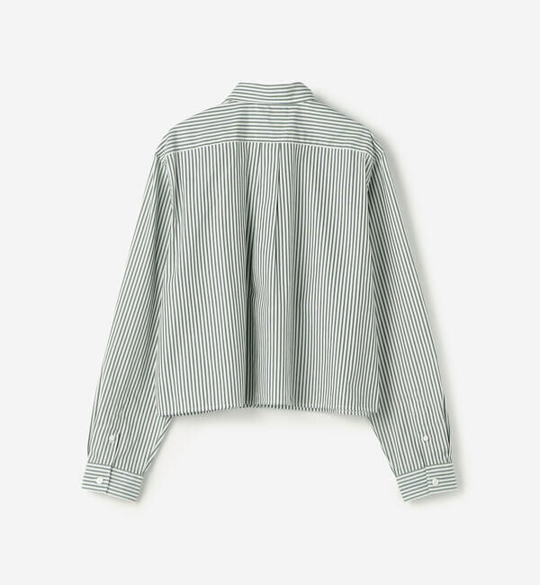 GYMPHLEX「Gymphlex | コットン ショートボタンダウンシャツ STRIPE WOMEN」|シャツ・ブラウス|