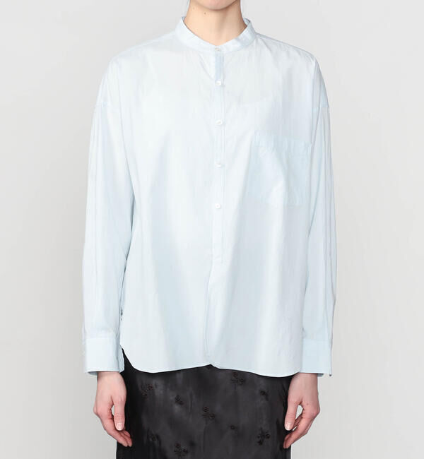  「TICCA | コットン ノーカラーシャツ WOMEN」|シャツ・ブラウス|