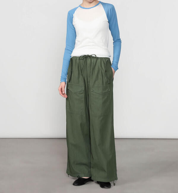  「TICCA | カーゴ ワイドイージーパンツ WOMEN」|チノ|