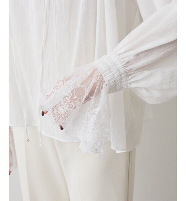  「コットンレースブラウス」|シャツ・ブラウス|