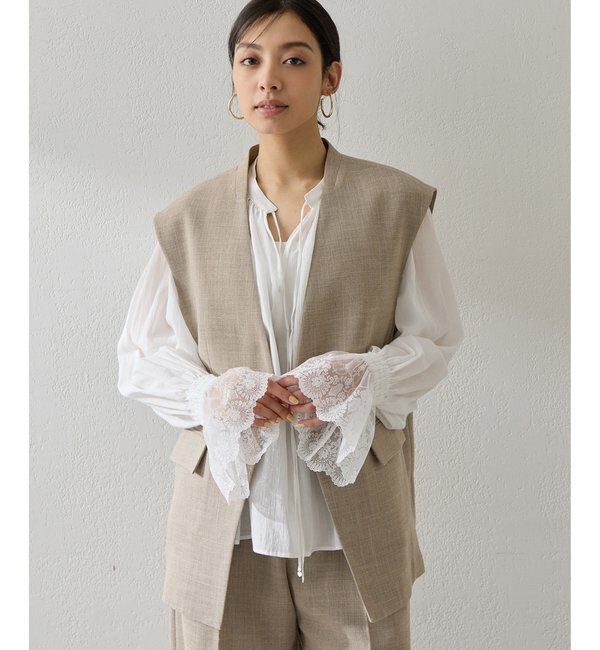  「コットンレースブラウス」|シャツ・ブラウス|