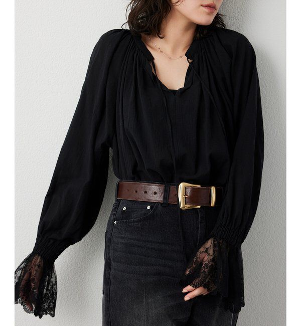  「コットンレースブラウス」|シャツ・ブラウス|