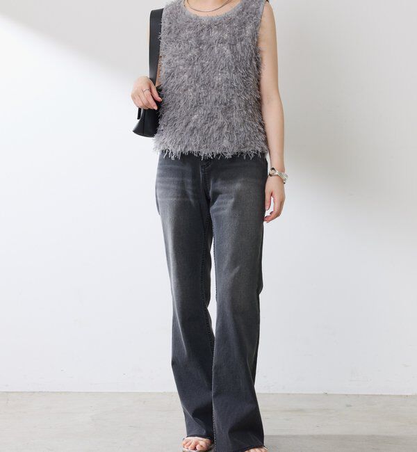  「【前後2WAY】ペーパーフリンジタンクトップ」|Tシャツ・カットソー|