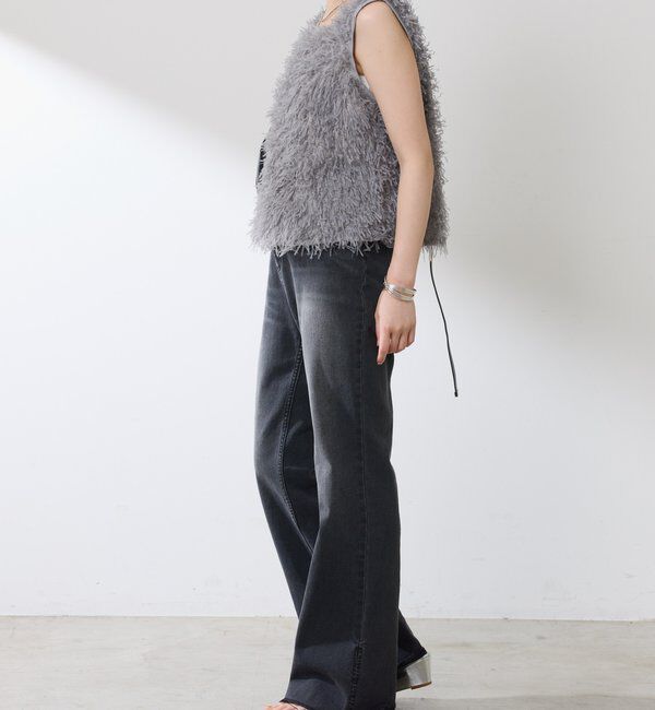  「【前後2WAY】ペーパーフリンジタンクトップ」|Tシャツ・カットソー|