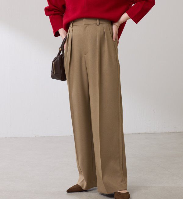  「ウールライクタックパンツ」|チノ|
