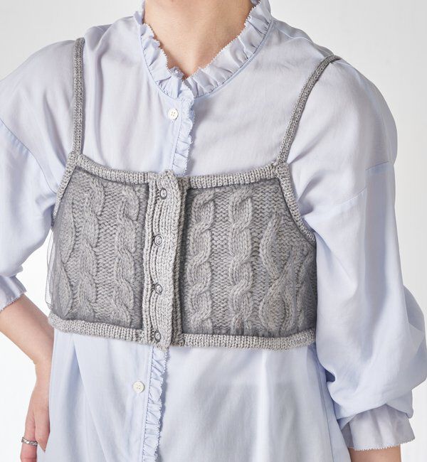  「【レイヤードアイテム】チュールドッキングキャミソール」|ニット・セーター|