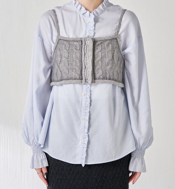  「【レイヤードアイテム】チュールドッキングキャミソール」|ニット・セーター|