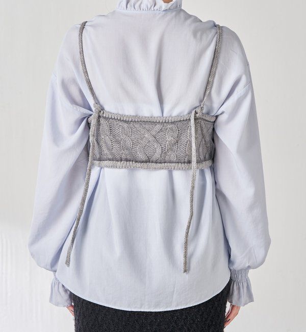  「【レイヤードアイテム】チュールドッキングキャミソール」|ニット・セーター|