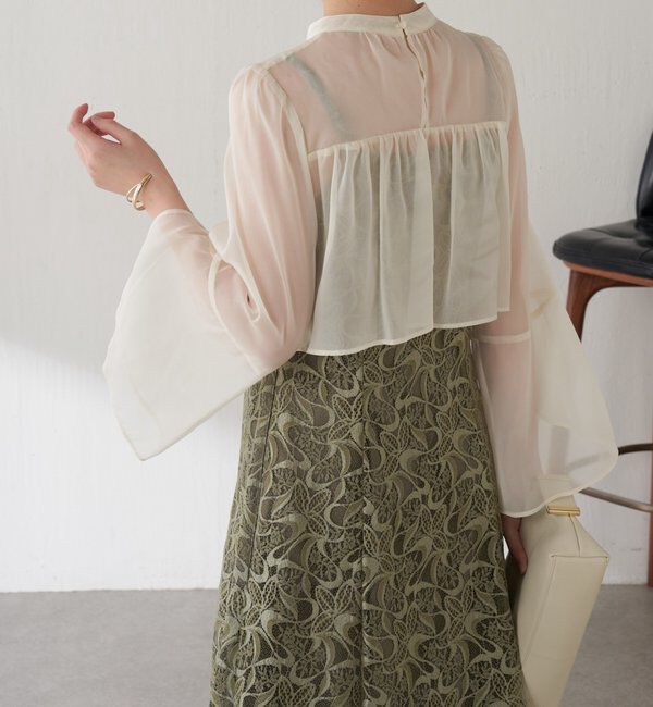  「【オケージョン】シフォンレースワンピース/セットアイテム」|ワンピース|