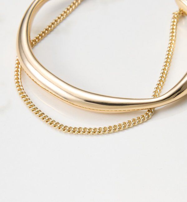  「【PAPILLONNER/パピヨネ】チェーンレイヤードバングル」|リング|