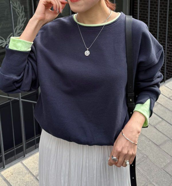  「【インフルエンサー@asamin企画】レイヤード風スウェット」|Tシャツ・カットソー|