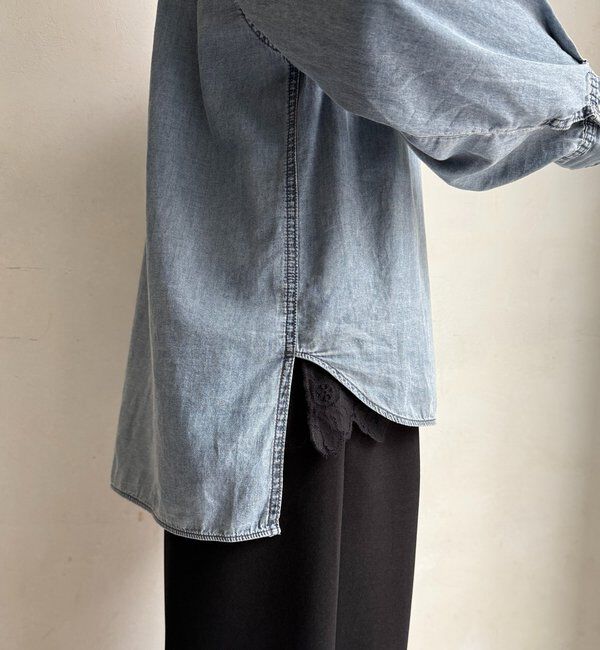  「シアーデニムフーディーシャツ」|シャツ・ブラウス|