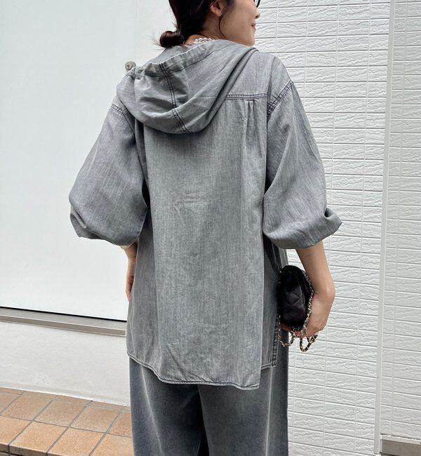  「シアーデニムフーディーシャツ」|シャツ・ブラウス|