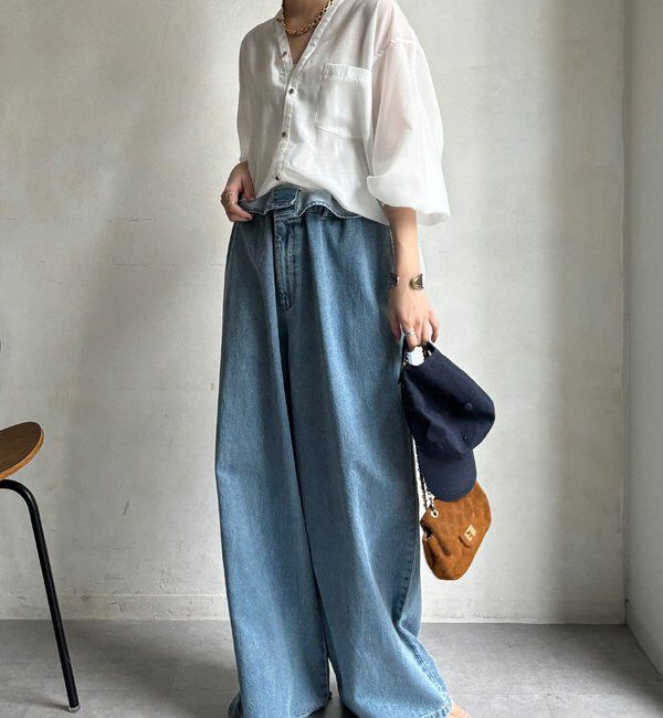  「GOLDボタンVVシャツ」|シャツ・ブラウス|