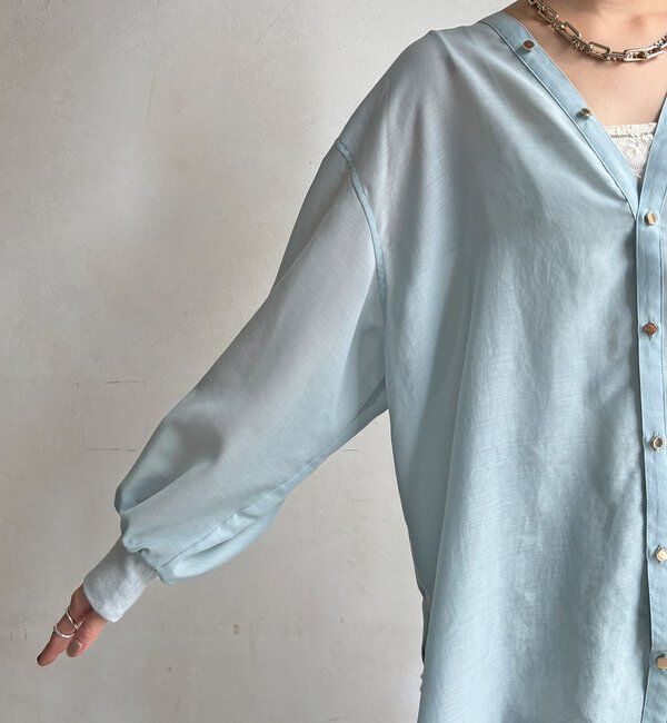  「GOLDボタンVVシャツ」|シャツ・ブラウス|