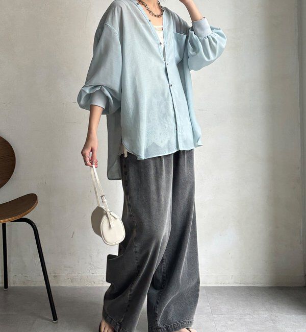  「GOLDボタンVVシャツ」|シャツ・ブラウス|