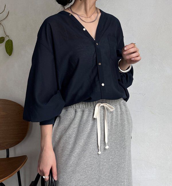  「GOLDボタンVVシャツ」|シャツ・ブラウス|