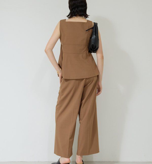  「【セットアップ対応】スクエアネックベスト」|ベスト・ジレ|