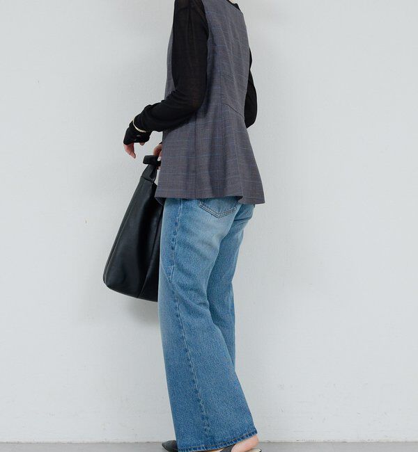  「【セットアップ対応】スクエアネックベスト」|ベスト・ジレ|