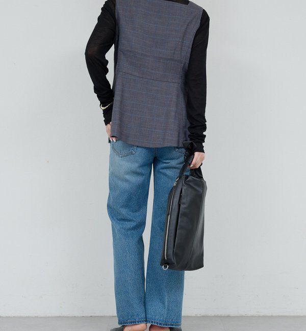  「【セットアップ対応】スクエアネックベスト」|ベスト・ジレ|