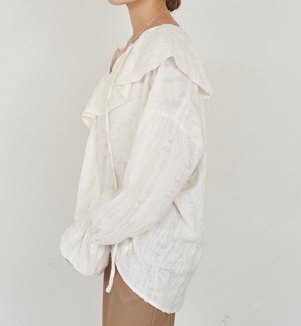  「ニュアンスフリルカラーブラウス」|シャツ・ブラウス|