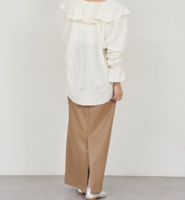  「ニュアンスフリルカラーブラウス」|シャツ・ブラウス|