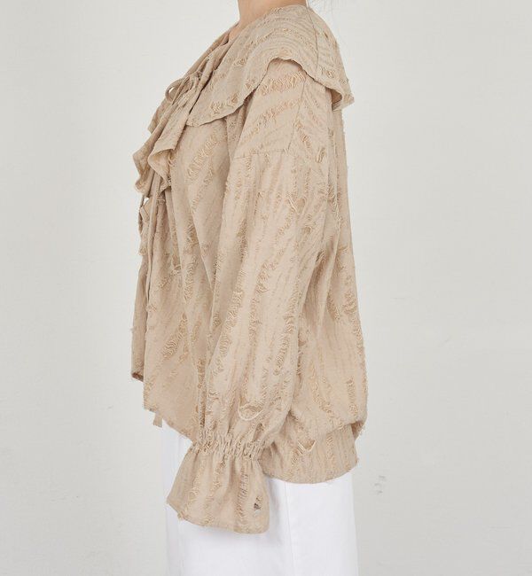  「ニュアンスフリルカラーブラウス」|シャツ・ブラウス|