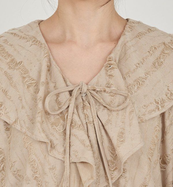  「ニュアンスフリルカラーブラウス」|シャツ・ブラウス|