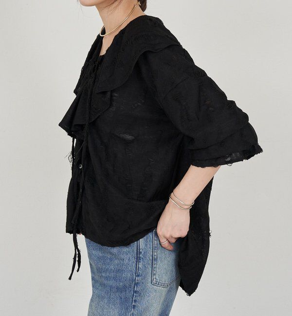  「ニュアンスフリルカラーブラウス」|シャツ・ブラウス|